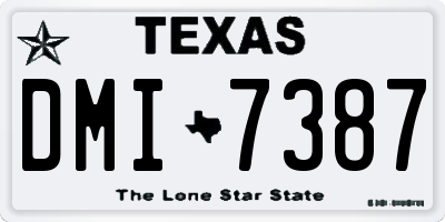 TX license plate DMI7387