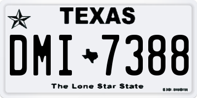 TX license plate DMI7388