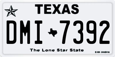 TX license plate DMI7392