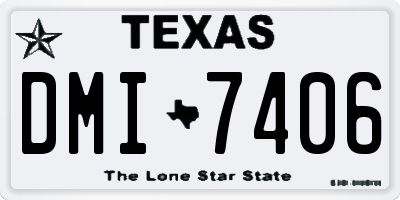 TX license plate DMI7406