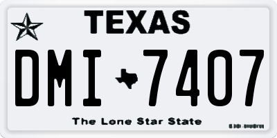 TX license plate DMI7407
