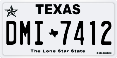 TX license plate DMI7412