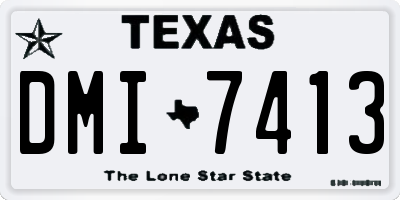 TX license plate DMI7413