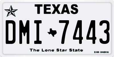 TX license plate DMI7443