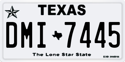 TX license plate DMI7445