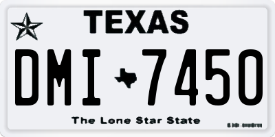 TX license plate DMI7450