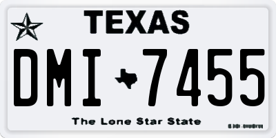 TX license plate DMI7455