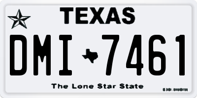 TX license plate DMI7461