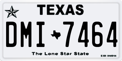 TX license plate DMI7464