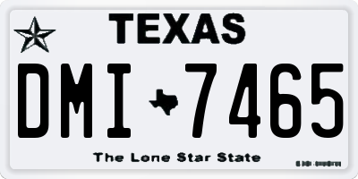 TX license plate DMI7465