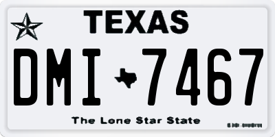 TX license plate DMI7467
