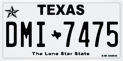TX license plate DMI7475