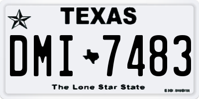 TX license plate DMI7483