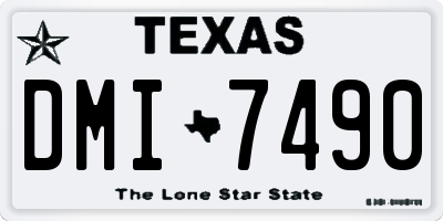 TX license plate DMI7490