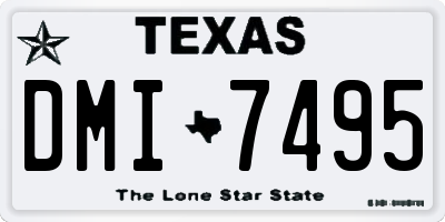 TX license plate DMI7495