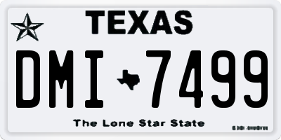 TX license plate DMI7499