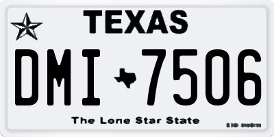 TX license plate DMI7506