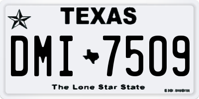 TX license plate DMI7509