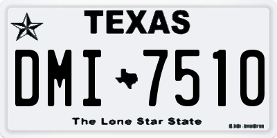 TX license plate DMI7510