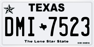 TX license plate DMI7523