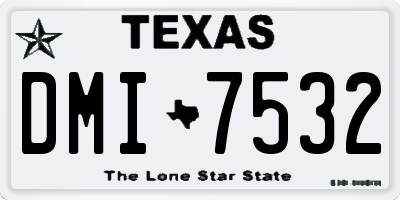 TX license plate DMI7532