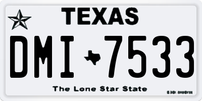 TX license plate DMI7533