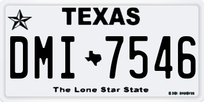 TX license plate DMI7546