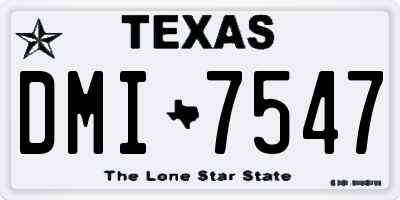 TX license plate DMI7547