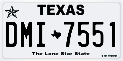 TX license plate DMI7551