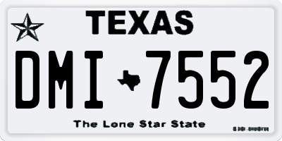 TX license plate DMI7552