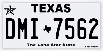 TX license plate DMI7562
