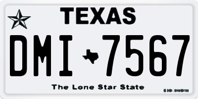 TX license plate DMI7567