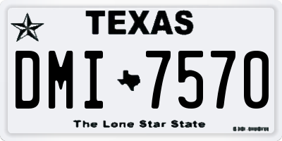 TX license plate DMI7570