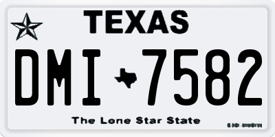 TX license plate DMI7582