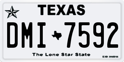 TX license plate DMI7592
