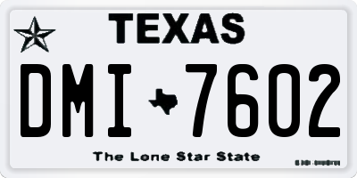 TX license plate DMI7602