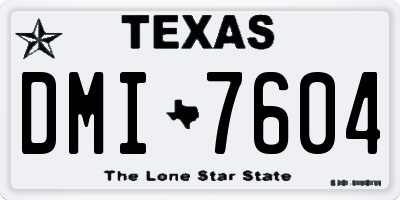 TX license plate DMI7604