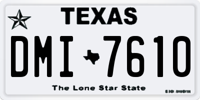 TX license plate DMI7610