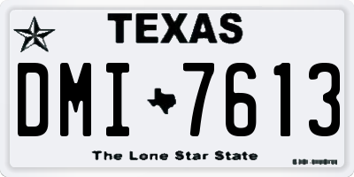 TX license plate DMI7613