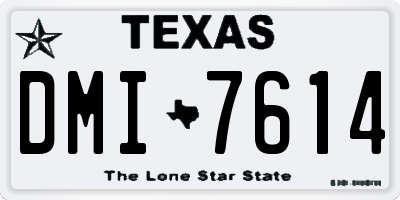 TX license plate DMI7614