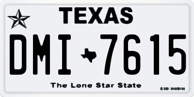 TX license plate DMI7615