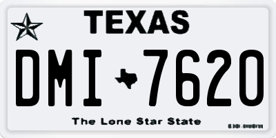 TX license plate DMI7620