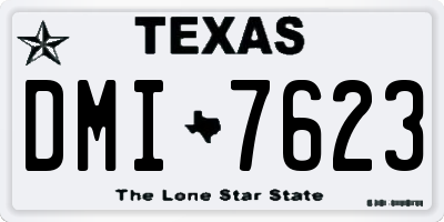 TX license plate DMI7623