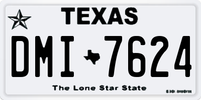 TX license plate DMI7624