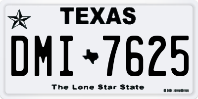 TX license plate DMI7625