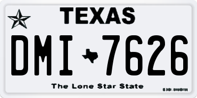 TX license plate DMI7626