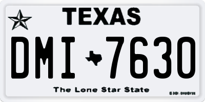 TX license plate DMI7630