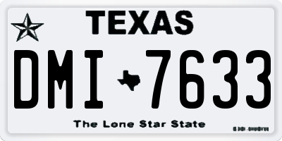TX license plate DMI7633