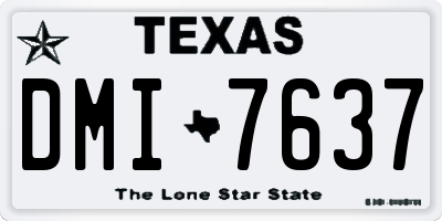 TX license plate DMI7637