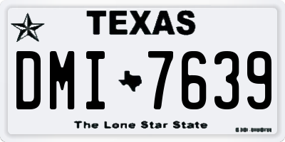 TX license plate DMI7639